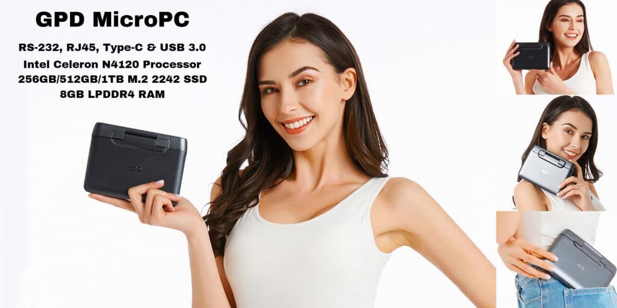 GPD Micro PC, en liten men kraftfull bärbar dator som är utformad för mångsidiga databehandlingsuppgifter
